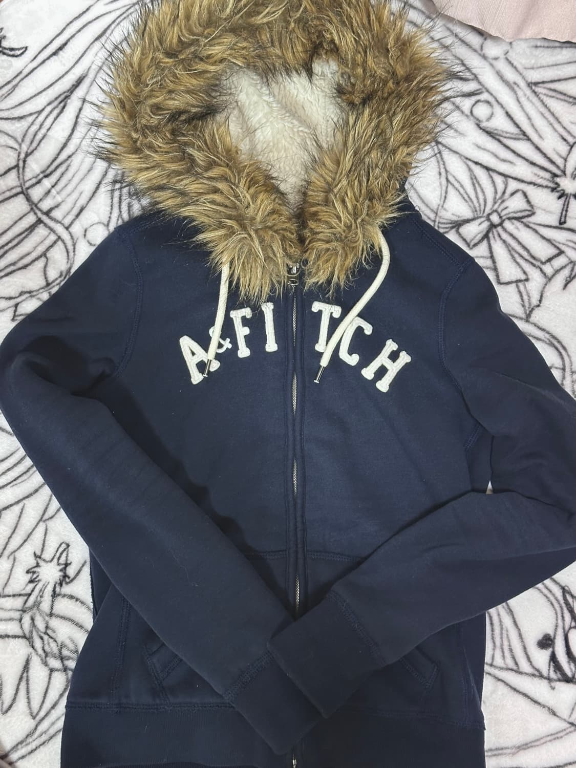 아베크롬비 퍼 후드집업 울프죠 상품이미지1