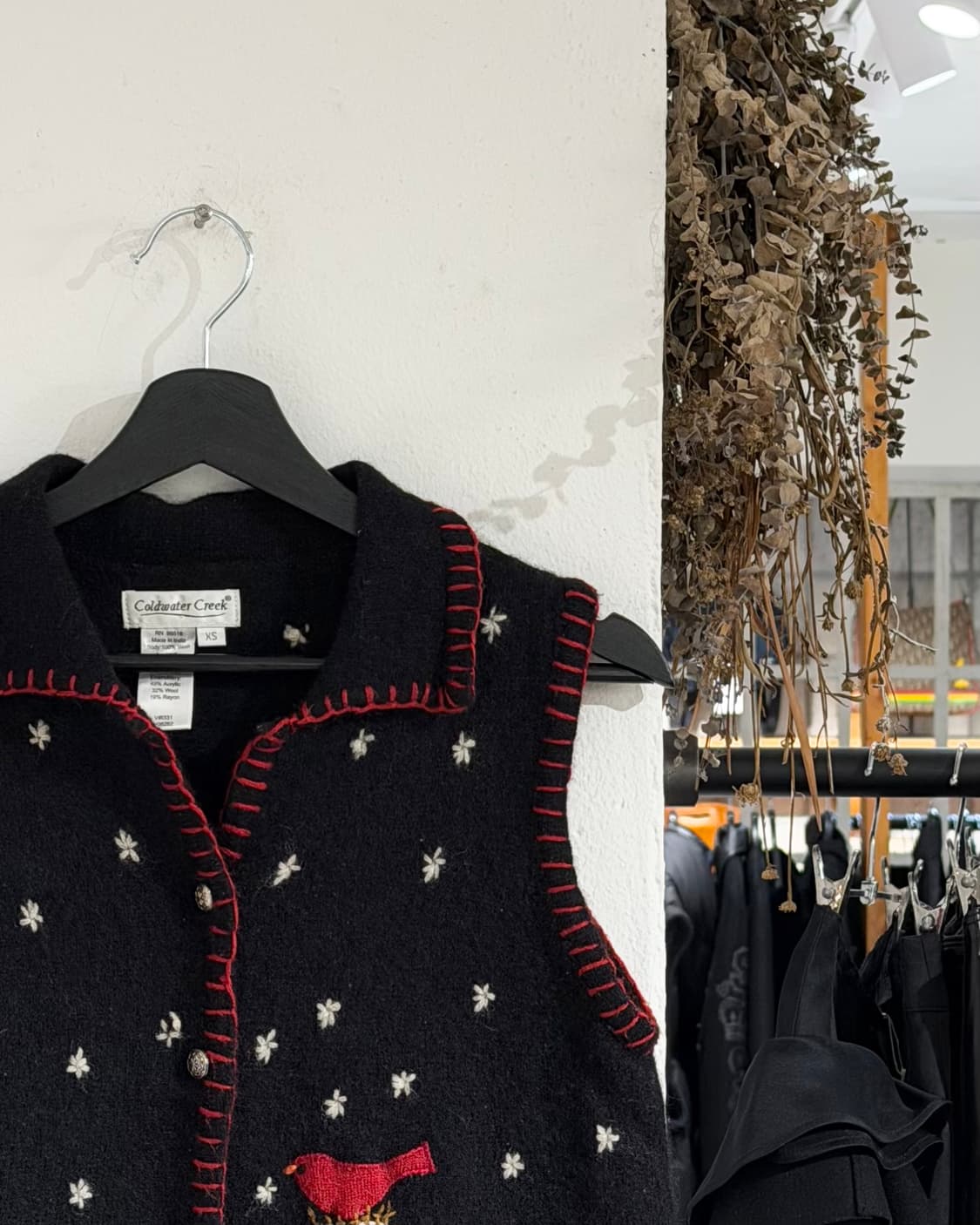 콜드워터 크릭 블랙 스노우맨 울 블랜드 스웨터 베스트 상품이미지3