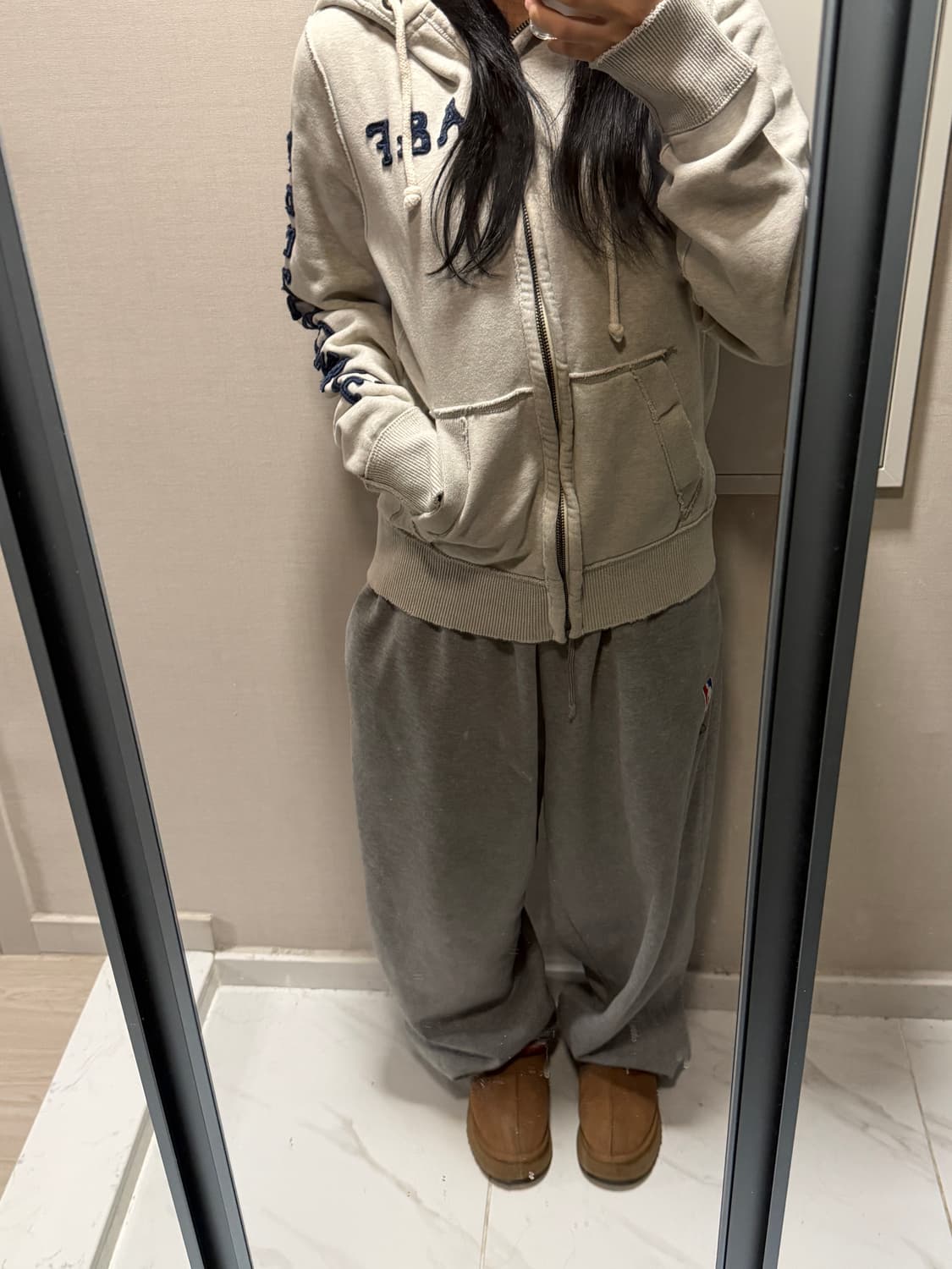 아베크롬비 그레이 후드집업 M 상품이미지1