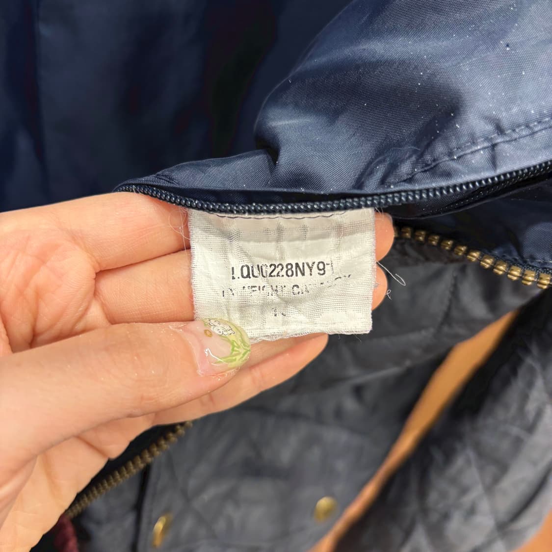 바버 퀄팅 자켓 스탠드 카라 플랩 포켓 디테일 레귤러핏 그레이 상품이미지7