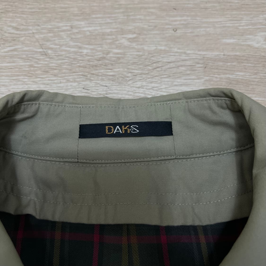 닥스 하우스체크 안감 벨티드 트렌치코트 [라이트 카키] M/95 상품이미지4