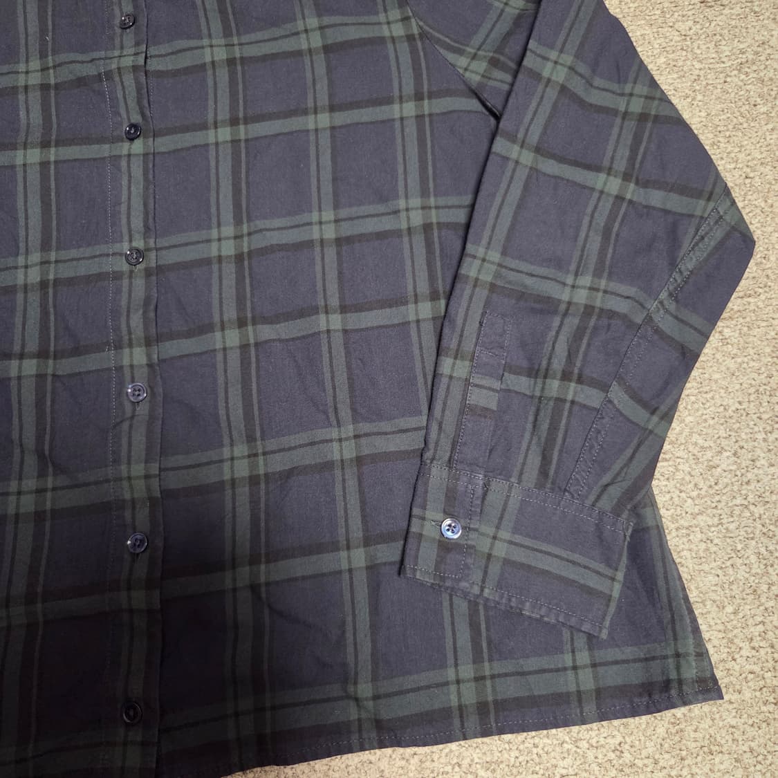 Contemporaine 오가닉 코튼 체크셔츠 L(100) 상품이미지4