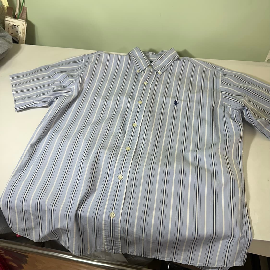 M 95-100 폴로 랄프로렌 포니로고 스트라이프 반팔셔츠 상품이미지3