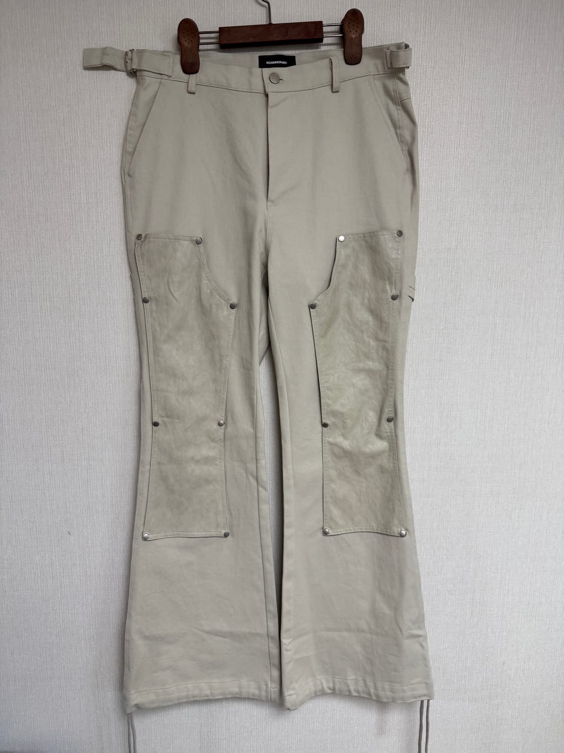 로어링라드 더블니 플레어 카펜터 팬츠 베이지 m 상품이미지1