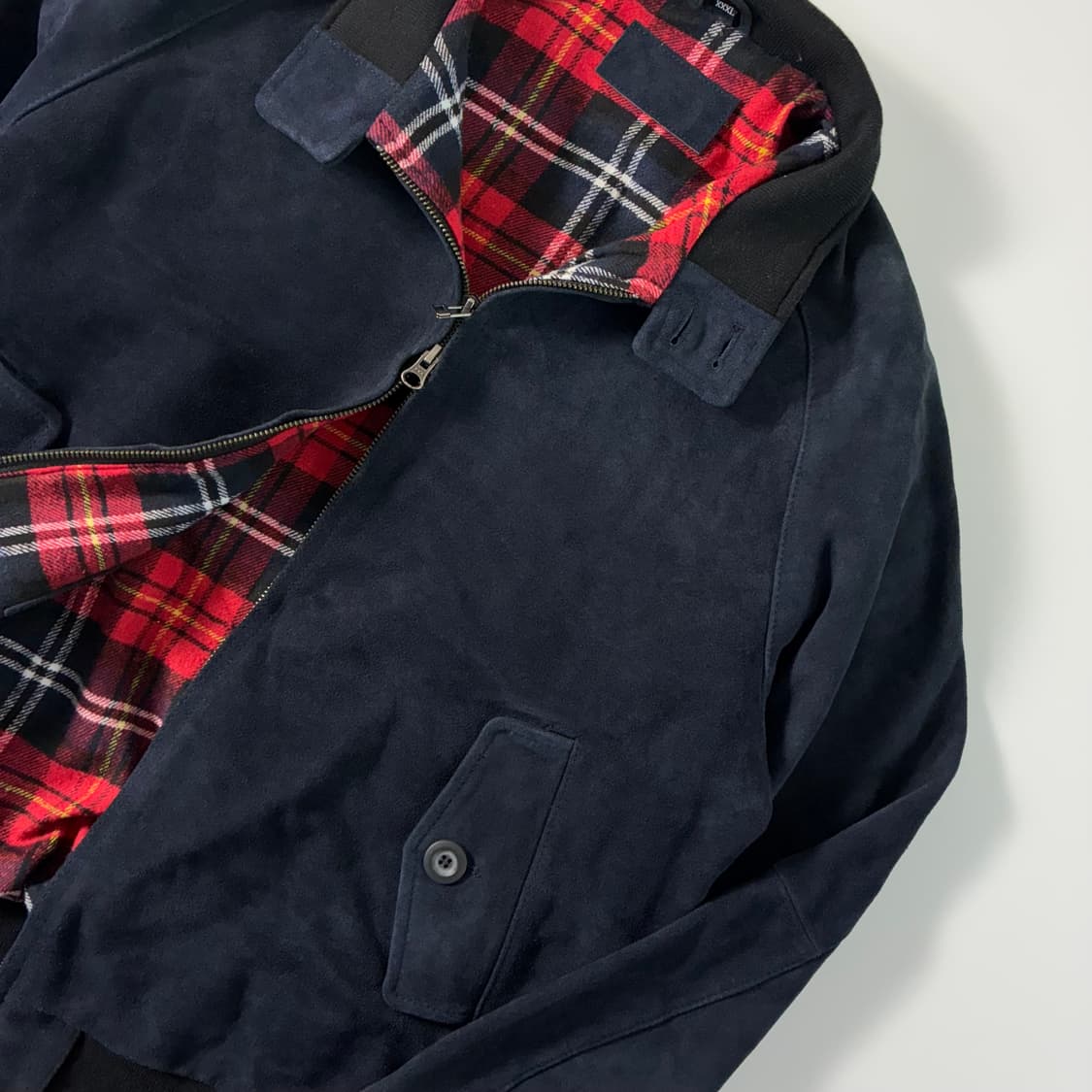 Vintage  스웨이드 네이비 레더 바라쿠타 자켓 상품이미지4