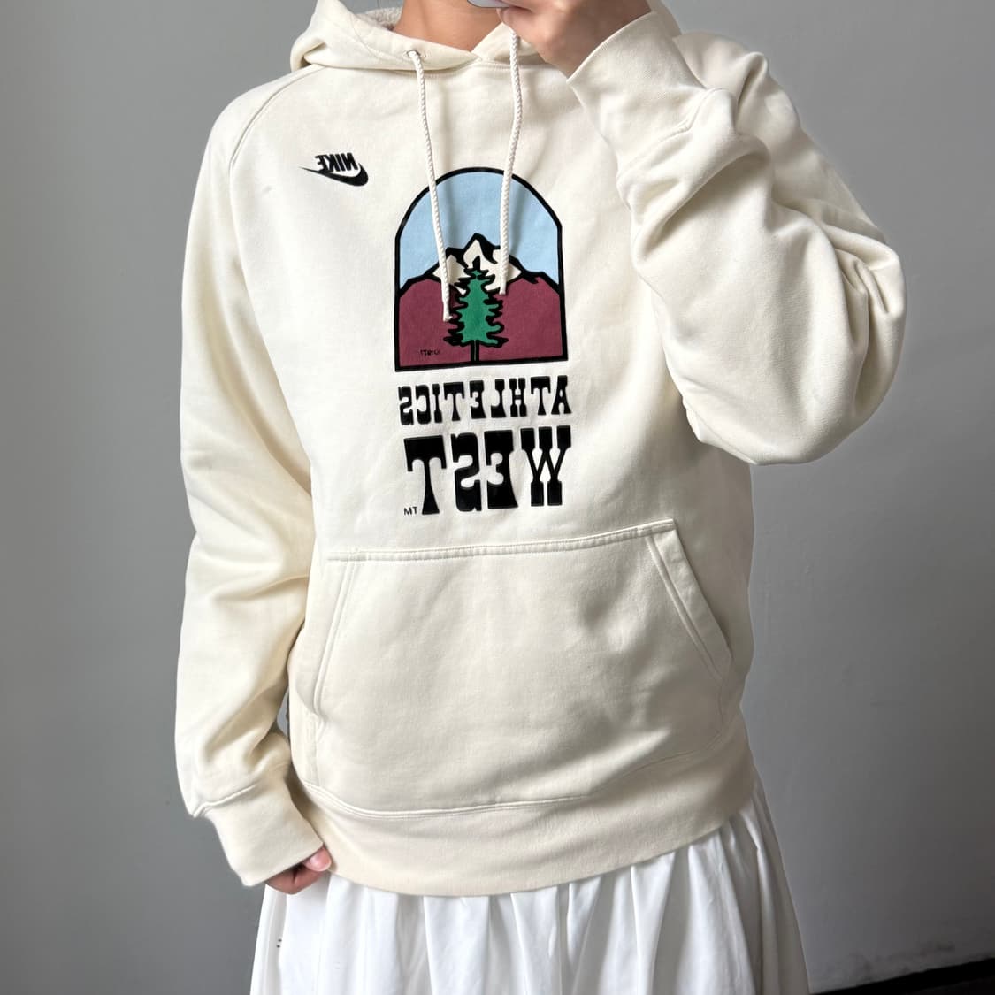 [L] 나이키 아이보리 후드티 상품이미지2