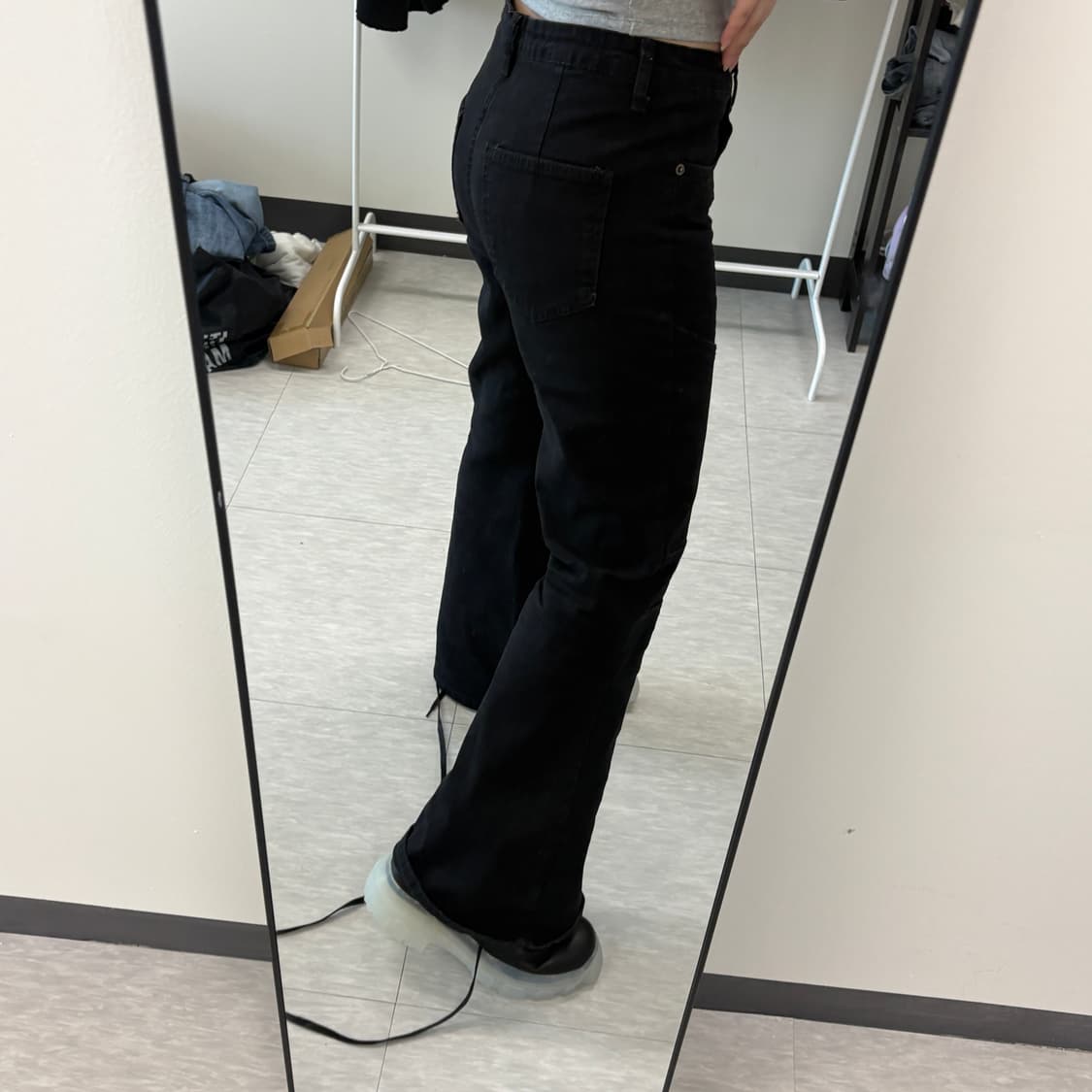 릭오웬스 스타일 레트로 플레어진 상품이미지5