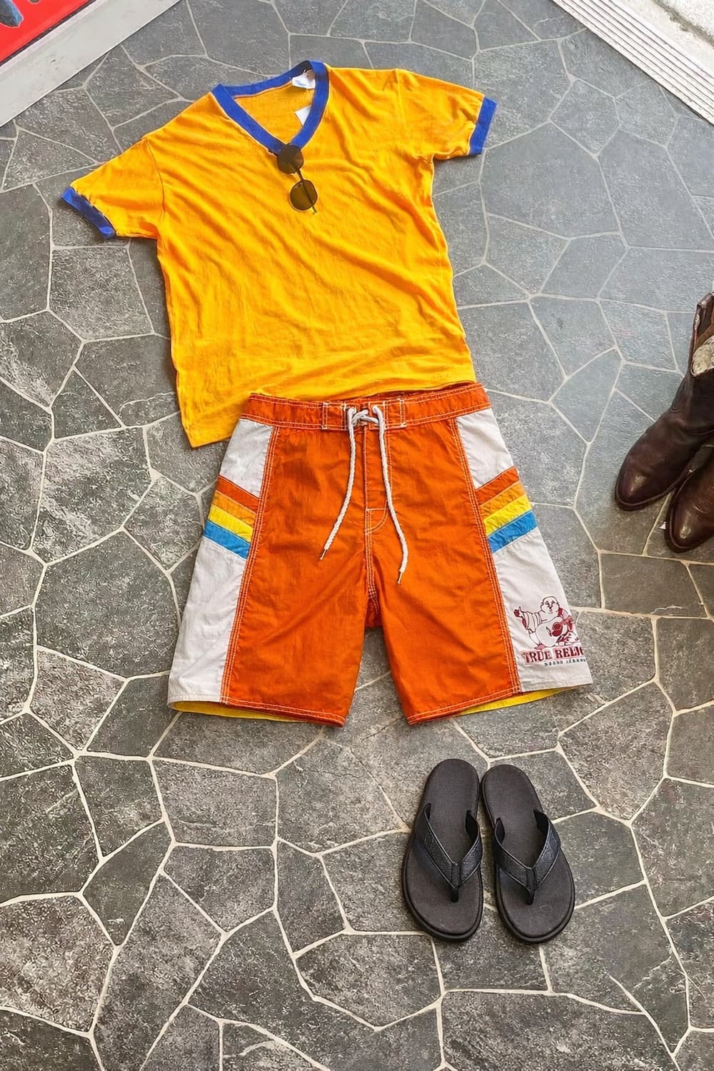 True religion 🇺🇸USA MADE 🍊오렌지 보드쇼츠 상품이미지3