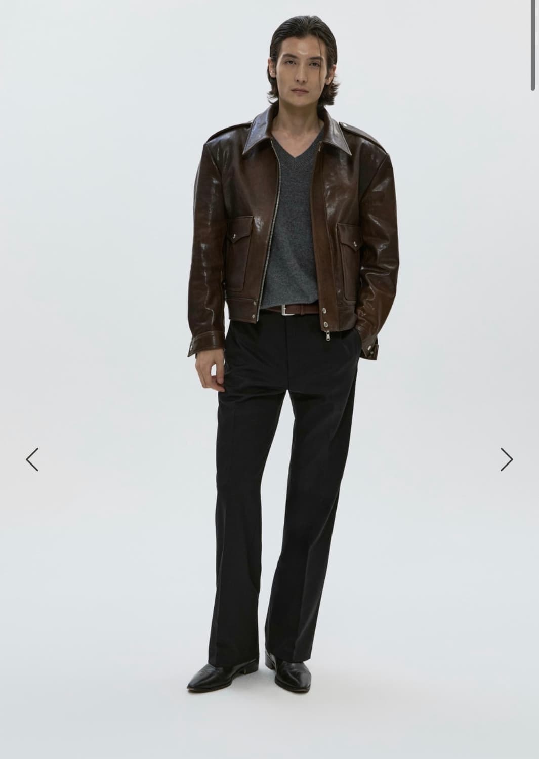 세비지 A2 레더 자켓 브라운 L 상품이미지3