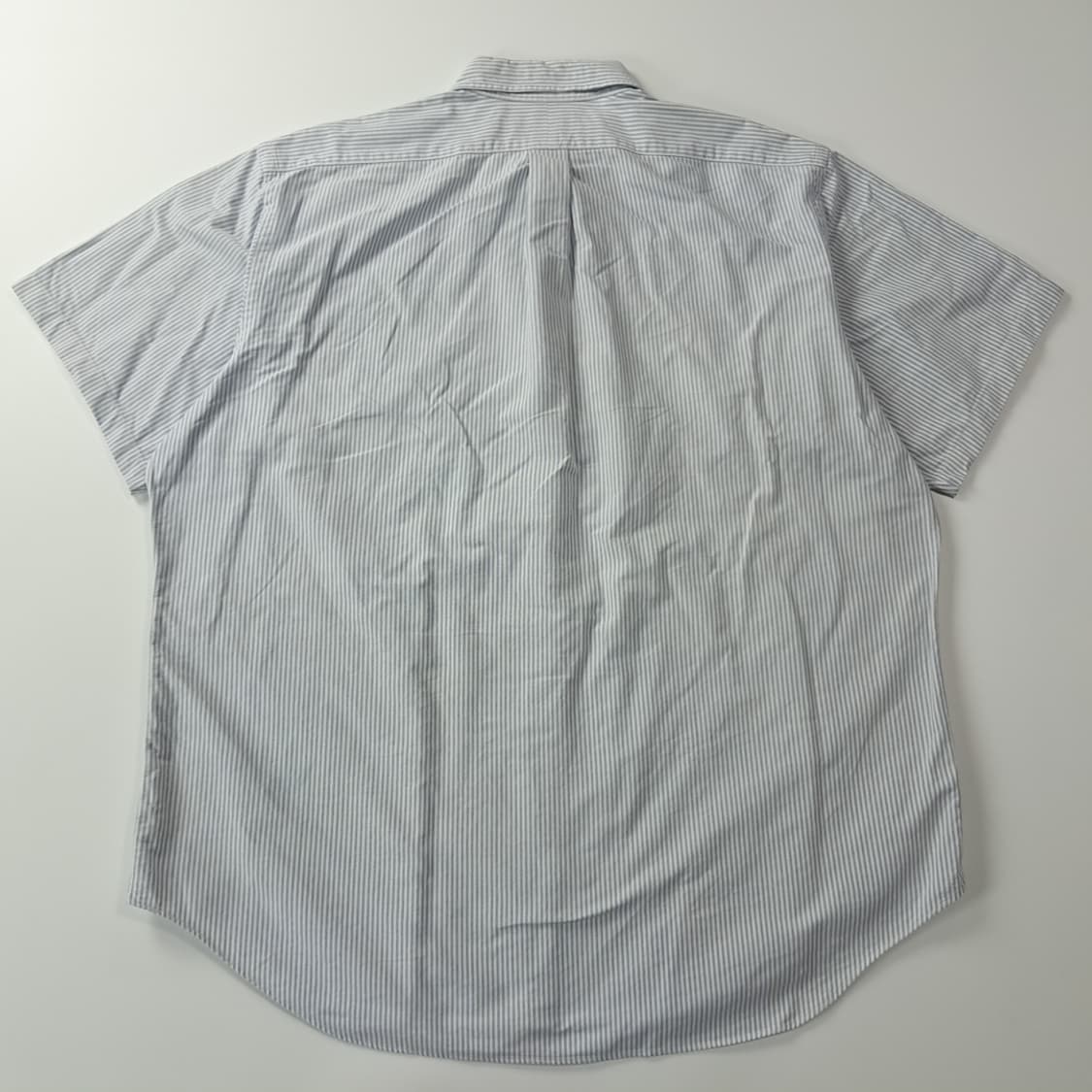 CJ290 2XL 폴로 90s 클래식 블루 핀스트라이프 반팔 셔츠 남방 상품이미지6