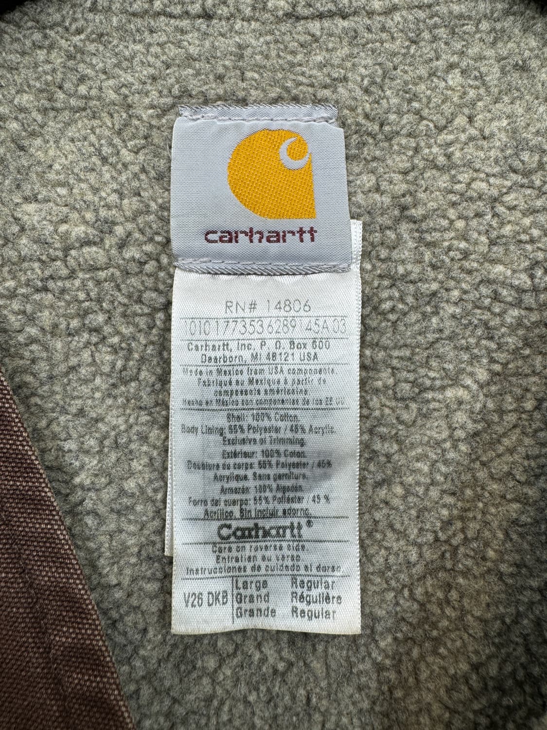 칼하트 V26 DKB 쉐르파 캔버스 베스트 상품이미지6