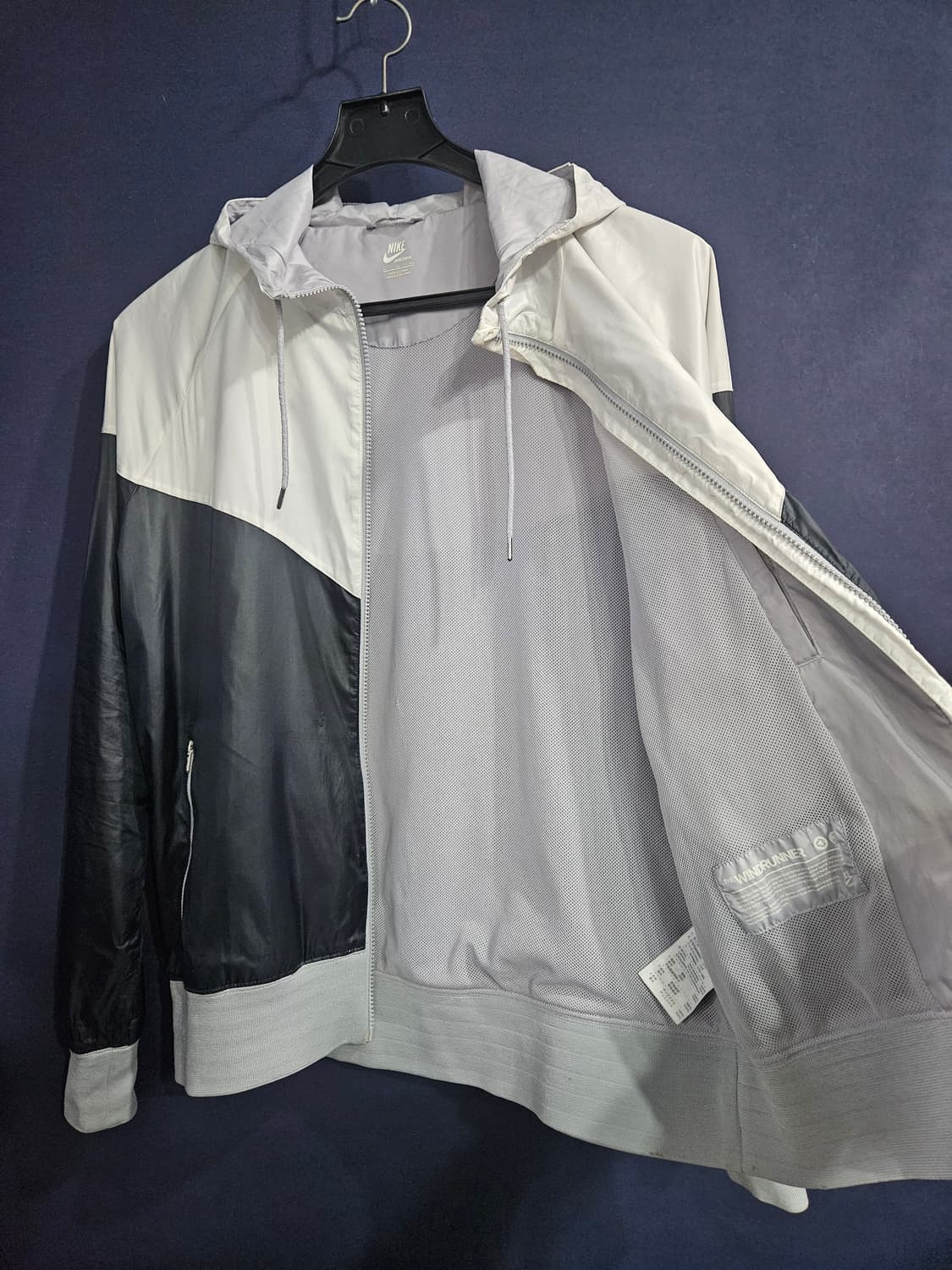 나이키 자수로고 투톤 남성 100~105 바람막이 후드집업 자켓  상품이미지8