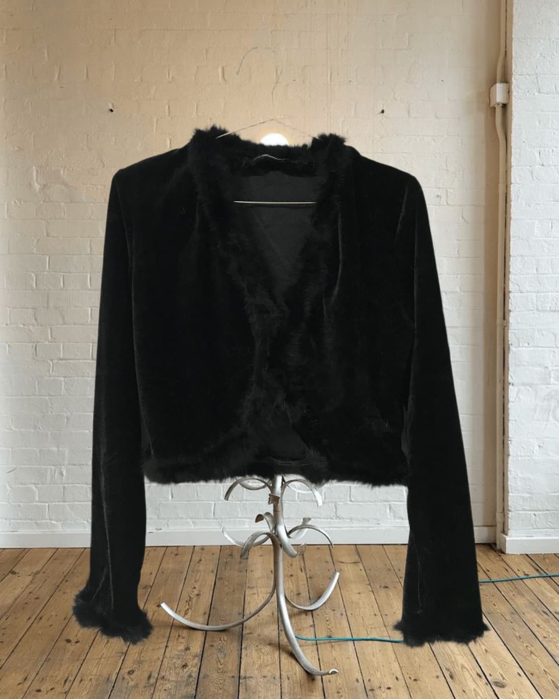 vintage velvet fur cardigan 상품이미지6