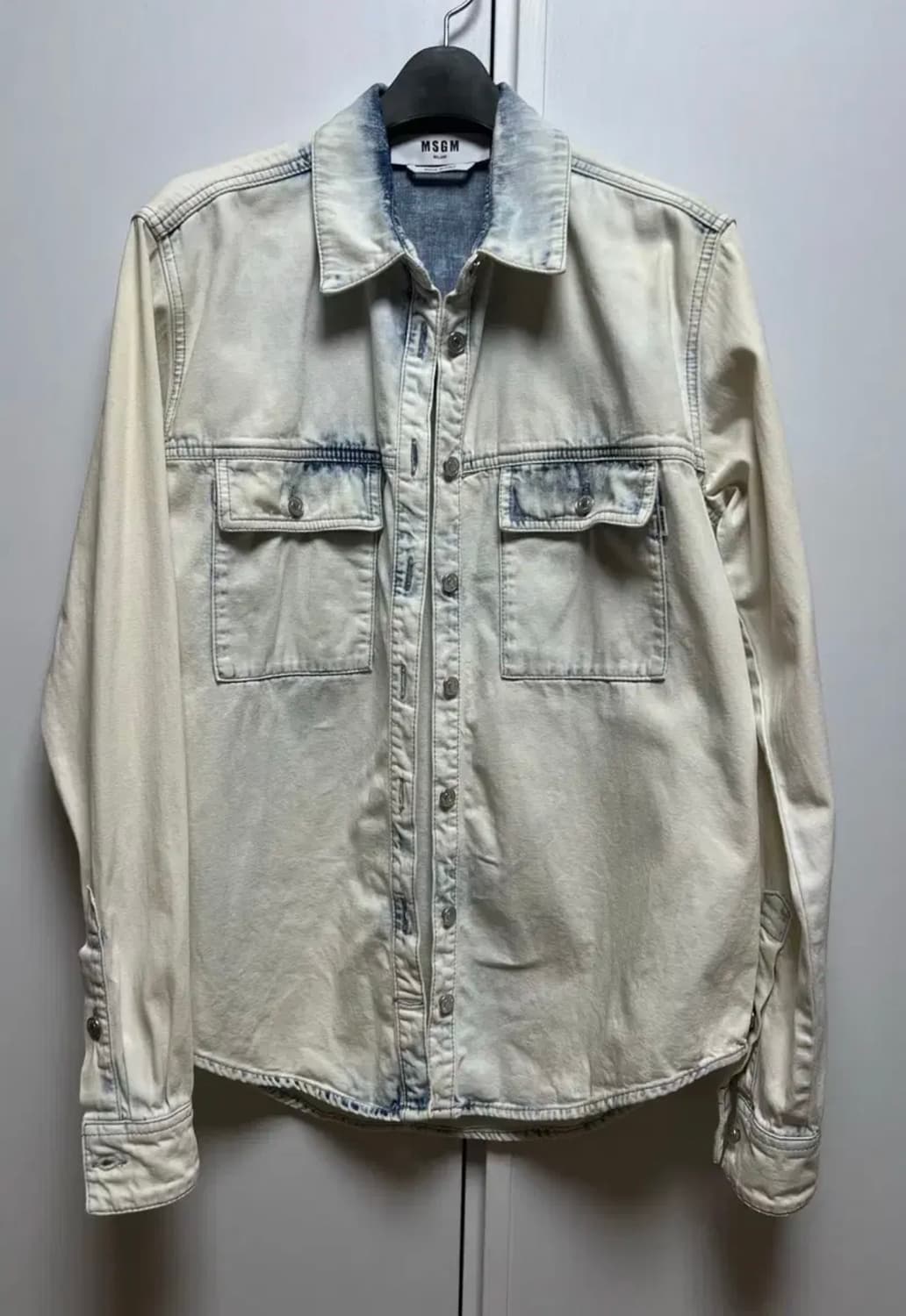msgm 로고 데님 셔츠 상품이미지2