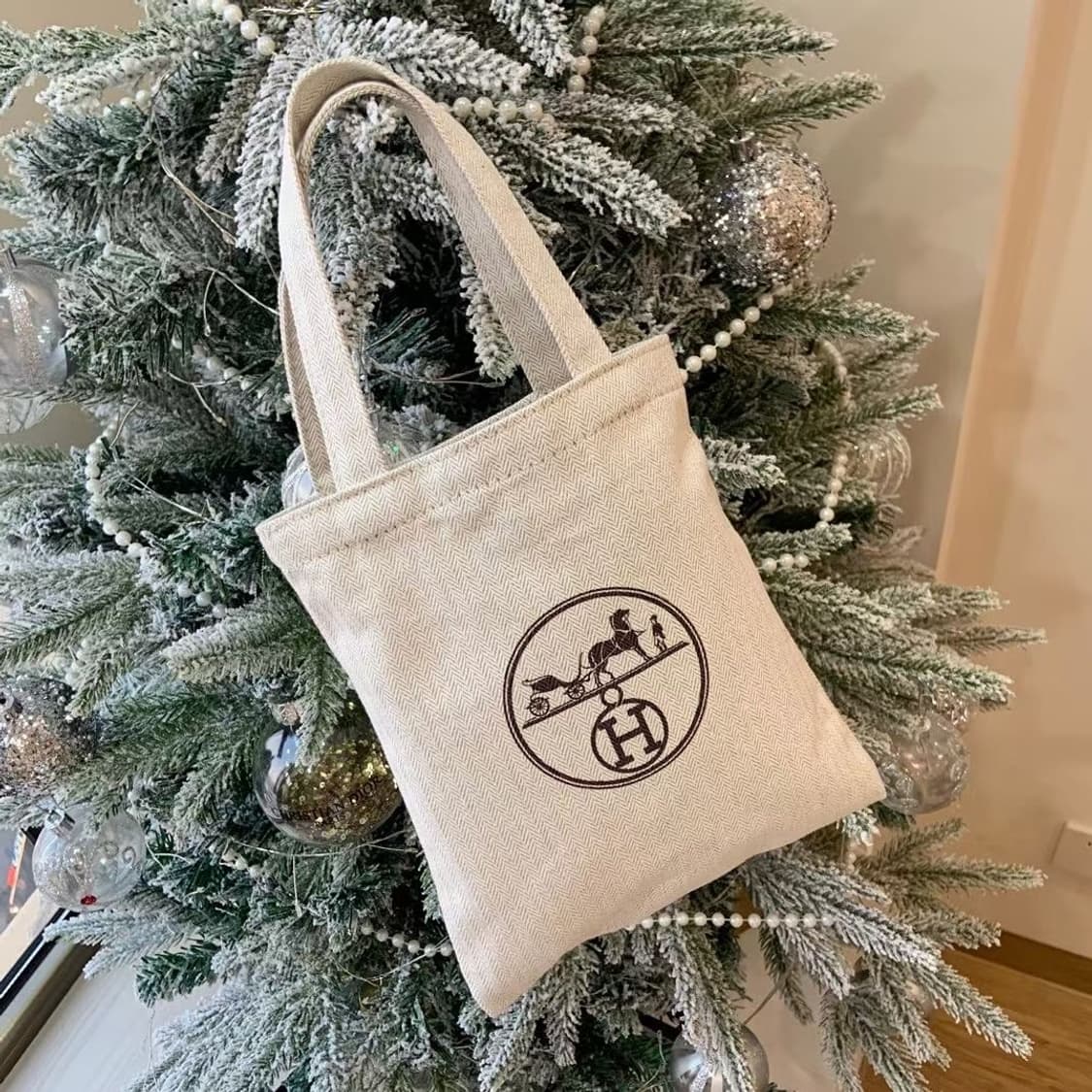 에르메스 뷰티 캔버스백 스몰 토드백 상품이미지2