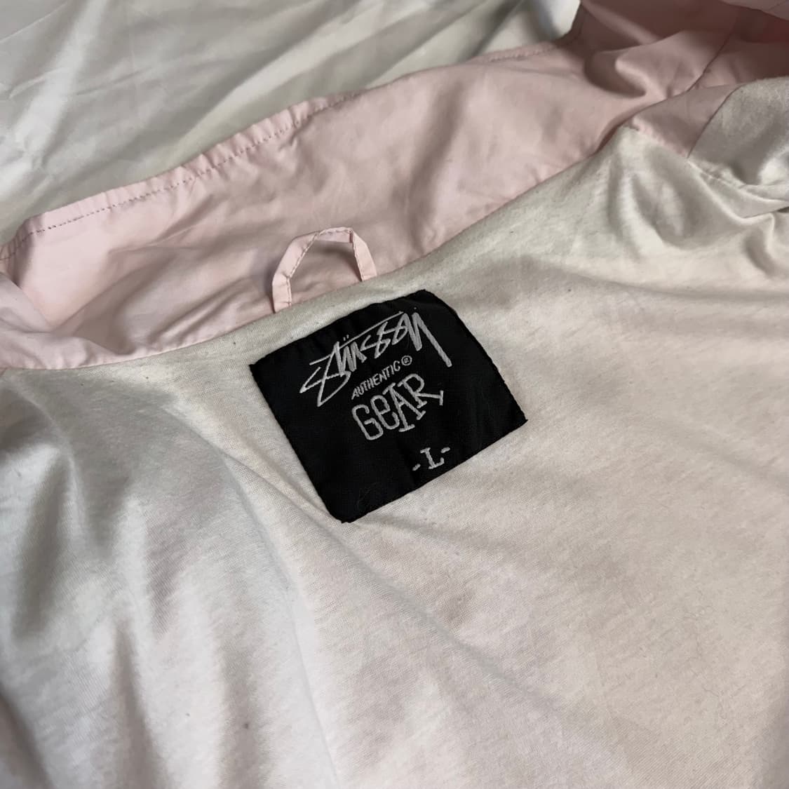 스투시 딸기우유 연핑크 대대장 히메 갸루 바람막이 윈드브레이커 빈티지 상품이미지5