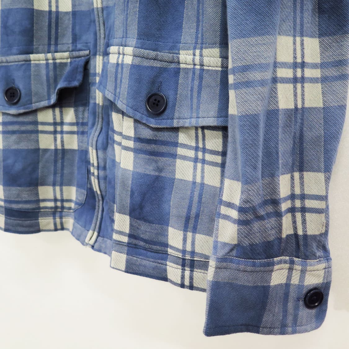 [52] 나이젤카본 페이드 인디고 체크 후드 집업 자켓 상품이미지5