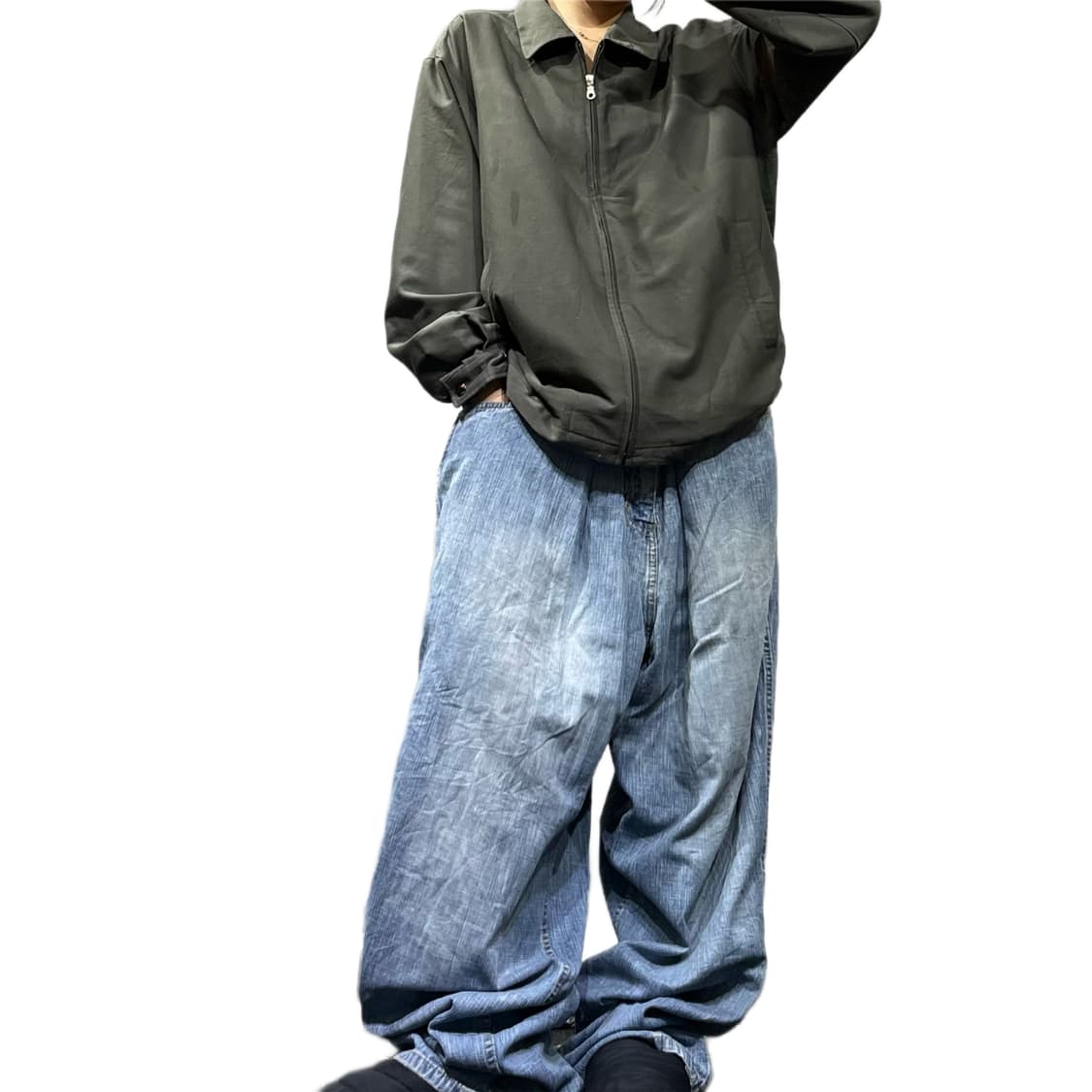 wide big size light denim 상품이미지2