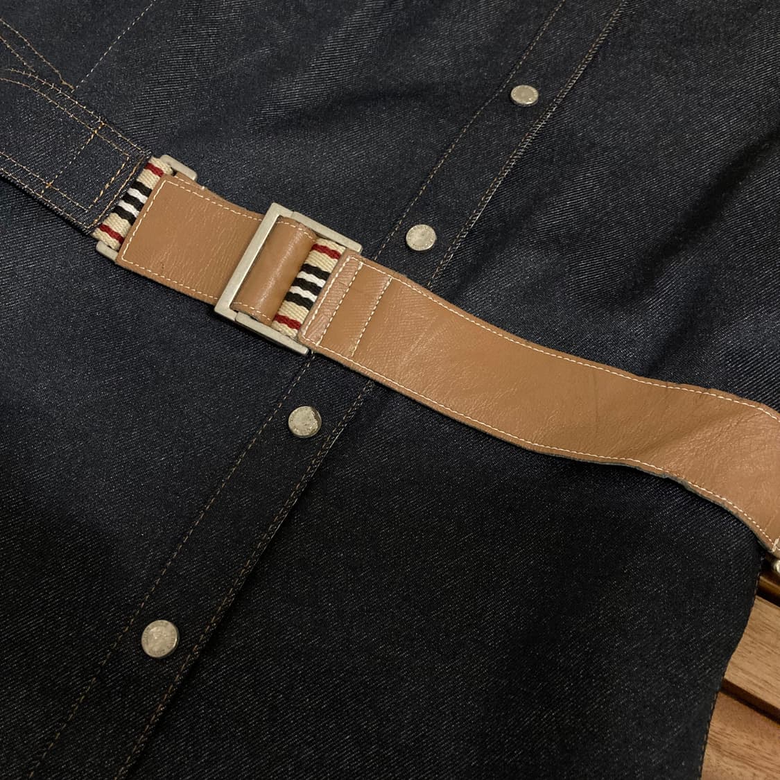 버버리 벨티드 노바체크 데님 원피스 상품이미지4