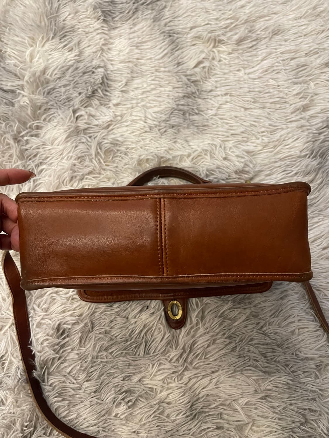 코치 빈티지 올드코치 브라운 가죽 willis 숄더백 상품이미지4