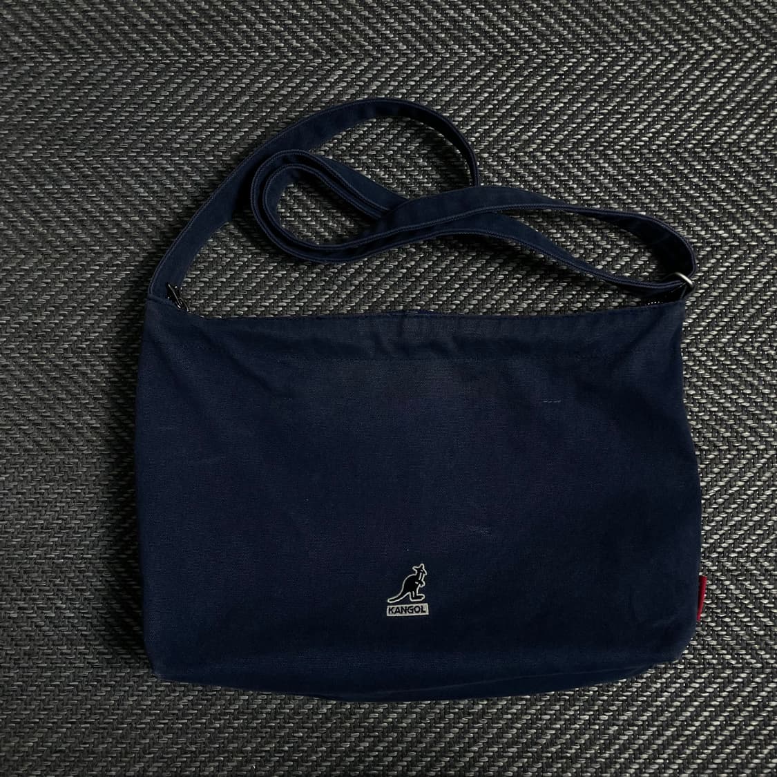 캉골 자수로고 네이비 캔버스 크로스백o 4795 상품이미지1