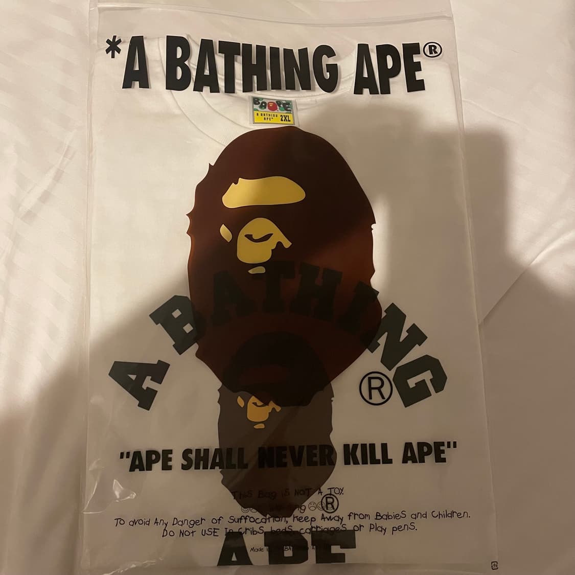 베이프 컬리지 롱슬리브 티셔츠 화이트 상품이미지1