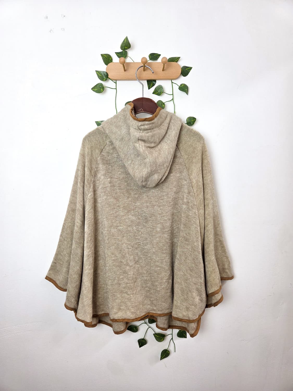 체크 리본 케이프 가디건 상품이미지5