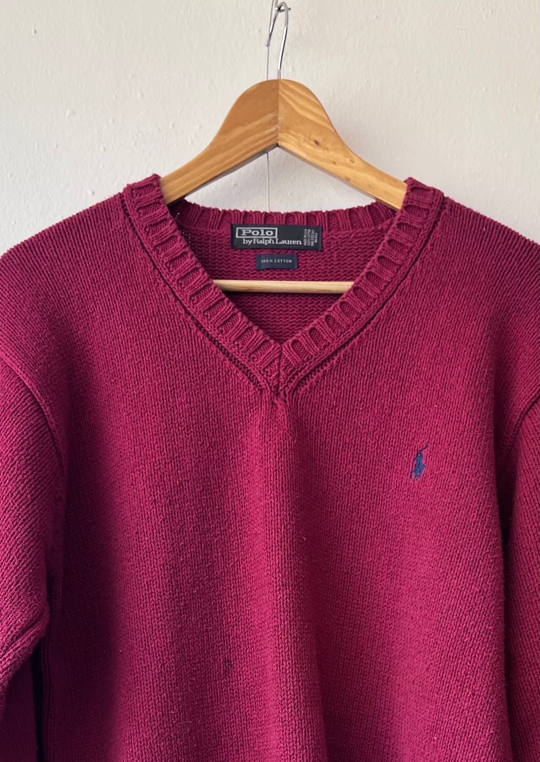 폴로바이랄프로렌 남성 브이넥코튼니트 상품이미지1