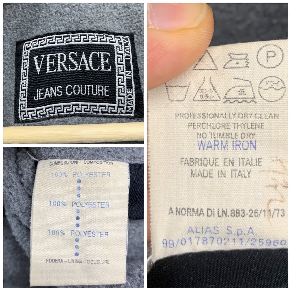 베르사체 90s 메두사 로고 리버시블 플리스 점퍼 상품이미지10