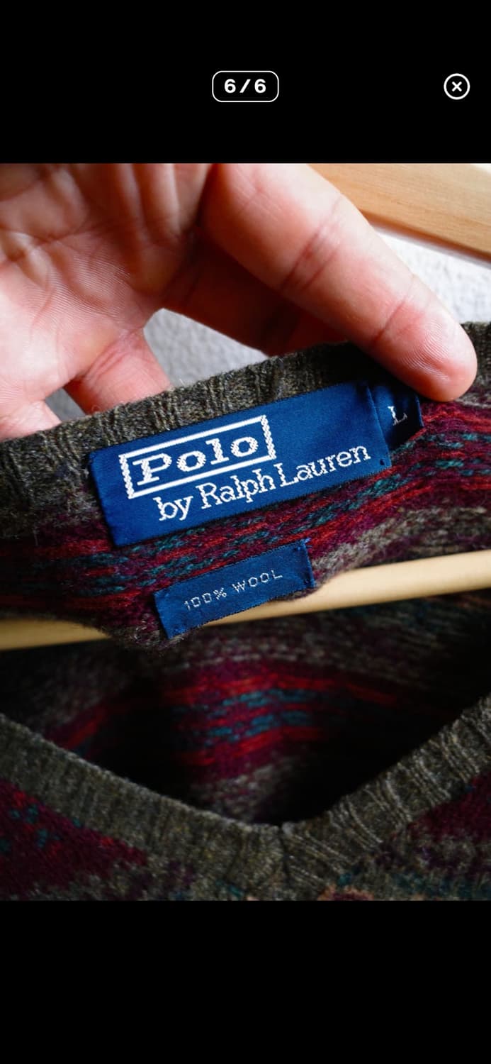 폴로 페어아일 브이넥 니트 상품이미지6