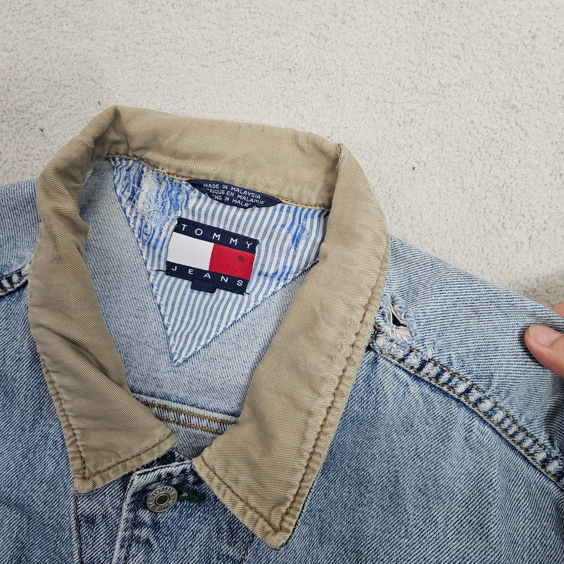 90s 타미힐피거 데님 자켓 L 상품이미지7