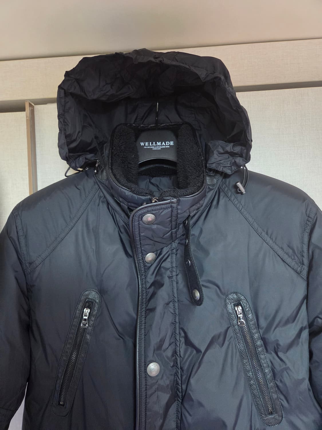 플레이보이 골프소가죽배색 구스패딩100 상품이미지2