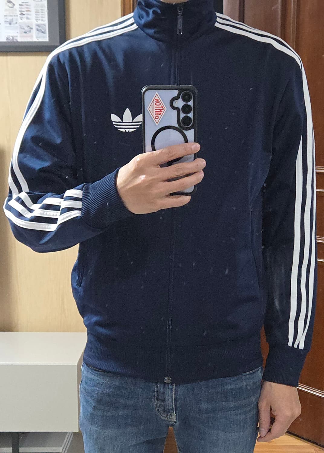 (착샷) 아디다스 파이어버드 져지 트랙탑 네이비  상품이미지9