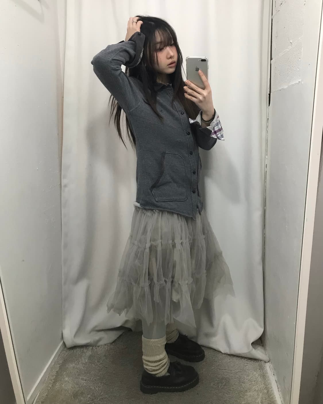 버버리 블랙라벨 포켓 셔츠 (스웨트셔츠 재질) 상품이미지2