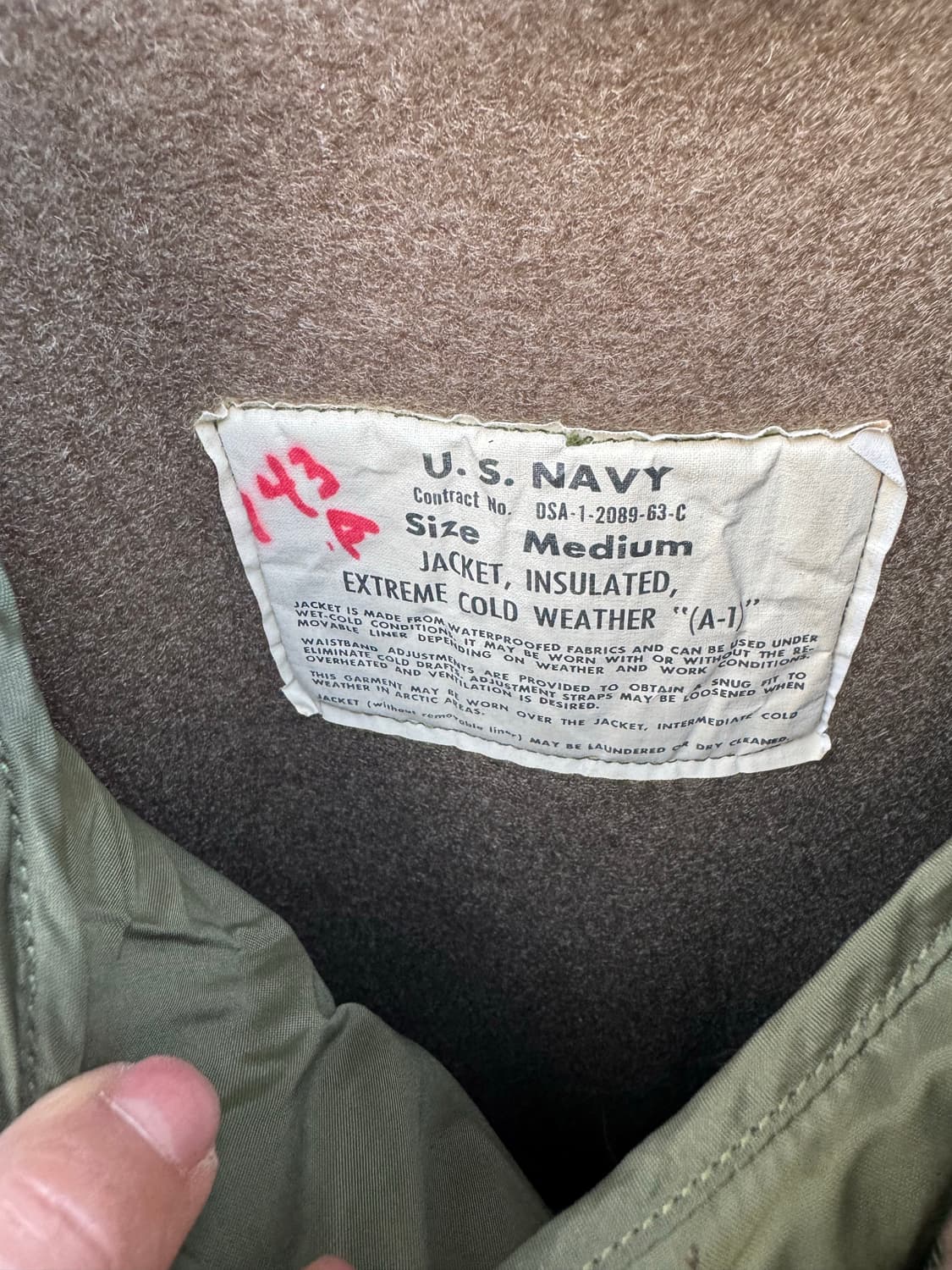 60s 미해군 usn 오리지널 익스트림 콜드 웨더 a-1 덱 자켓 상품이미지8