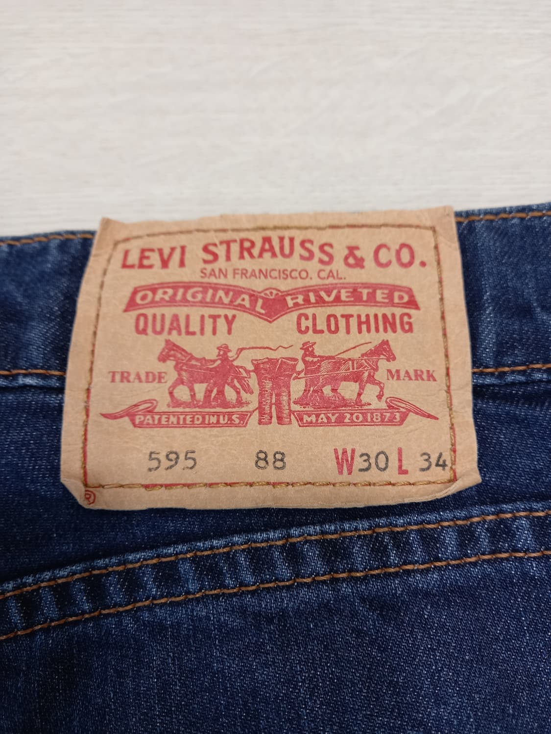 30 리바이스595 스판 약부츠컷 진청 30-212 상품이미지5