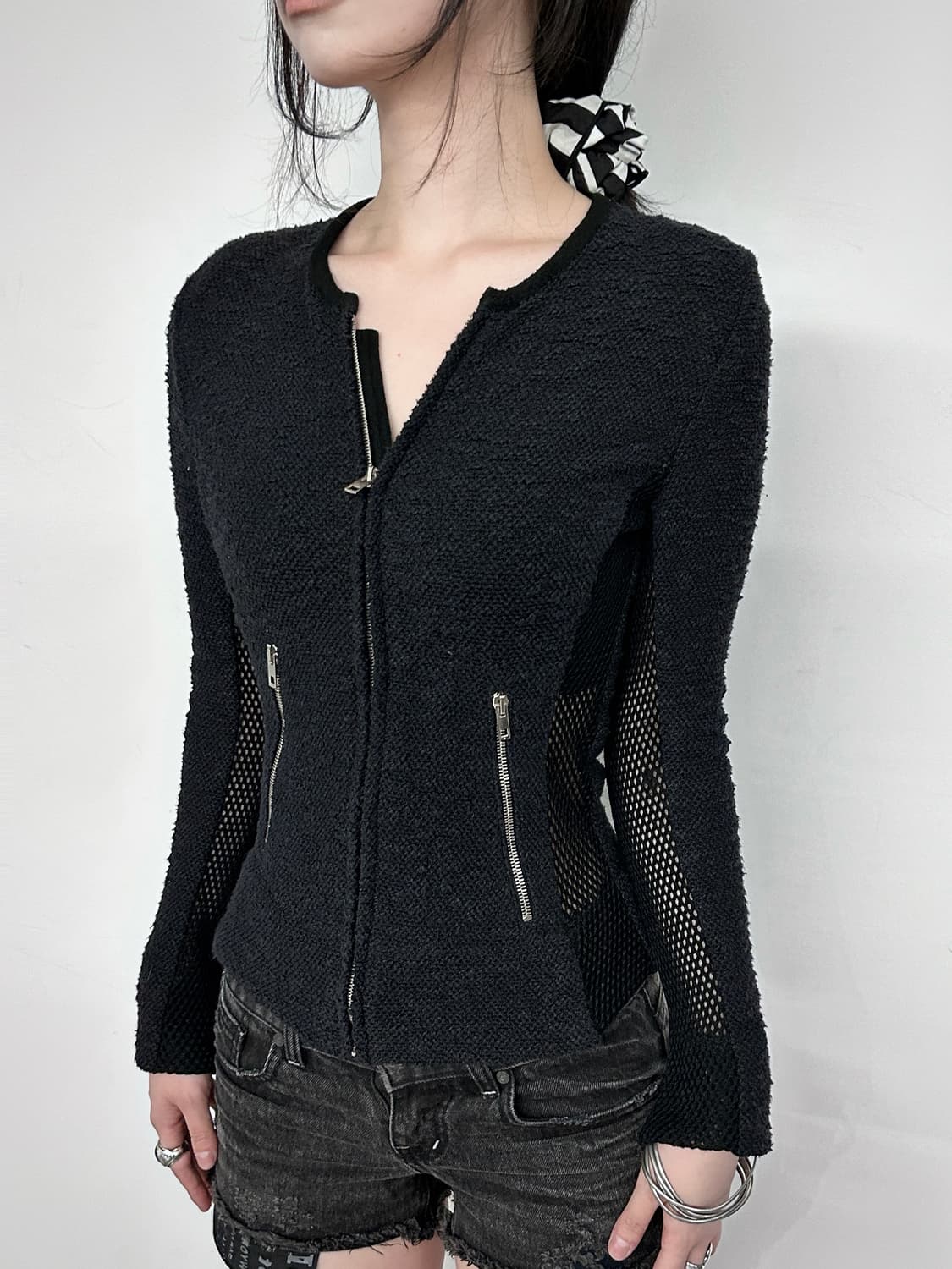 Iro Tissu Mixed Jip-Up Jacket 상품이미지1