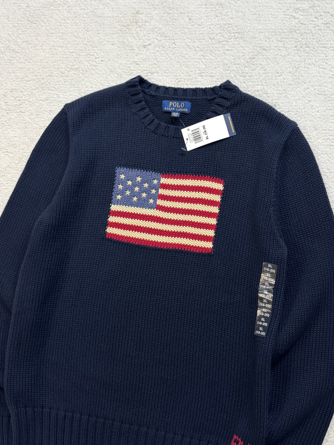 폴로 네이비 성조기 니트 상품이미지2