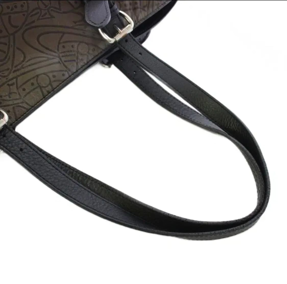 비비안 웨스트우드 로고 패턴 가죽 토트백 상품이미지4