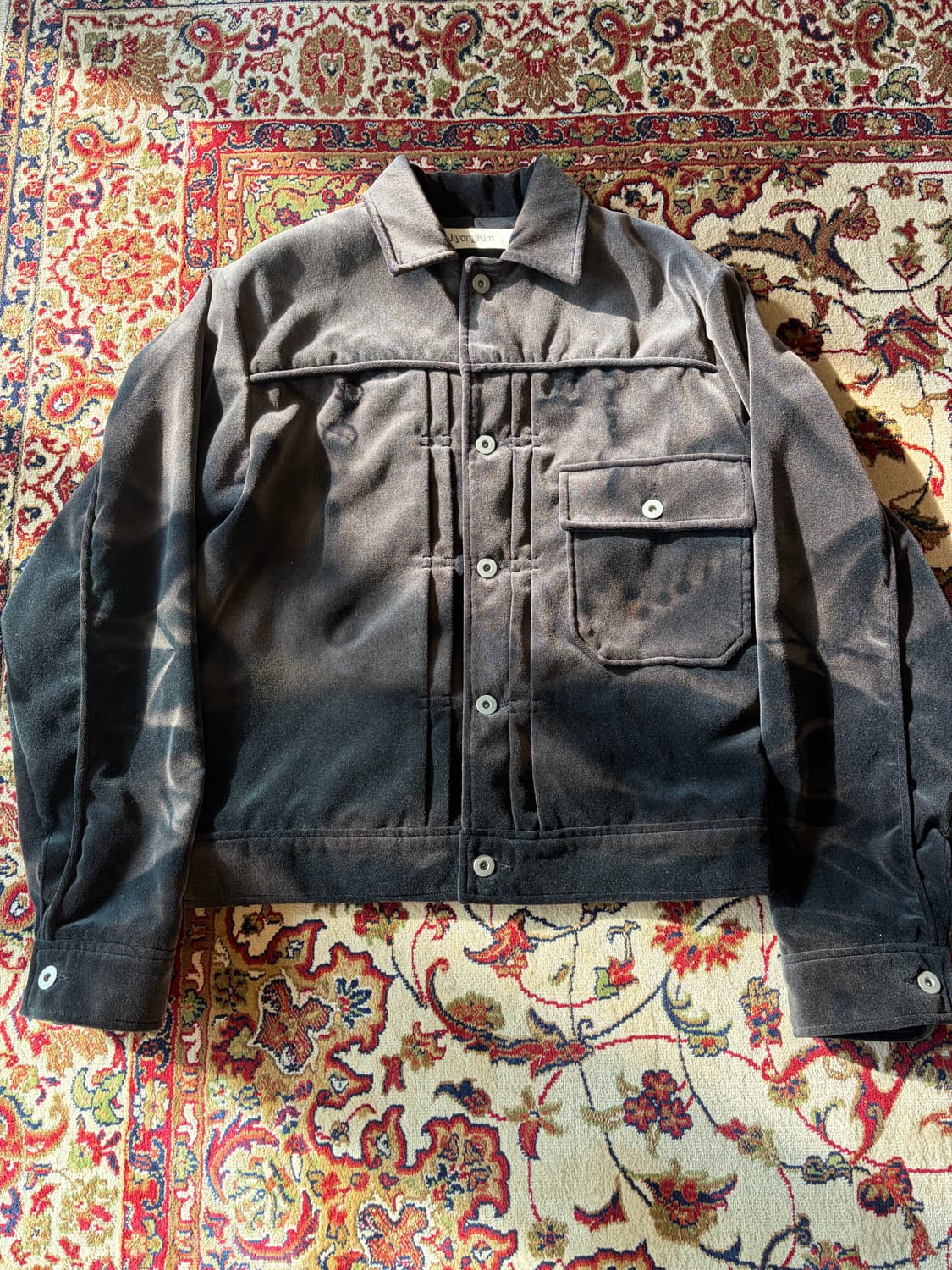 21AW jiyongkim 벨벳 트러커 자켓 상품이미지1