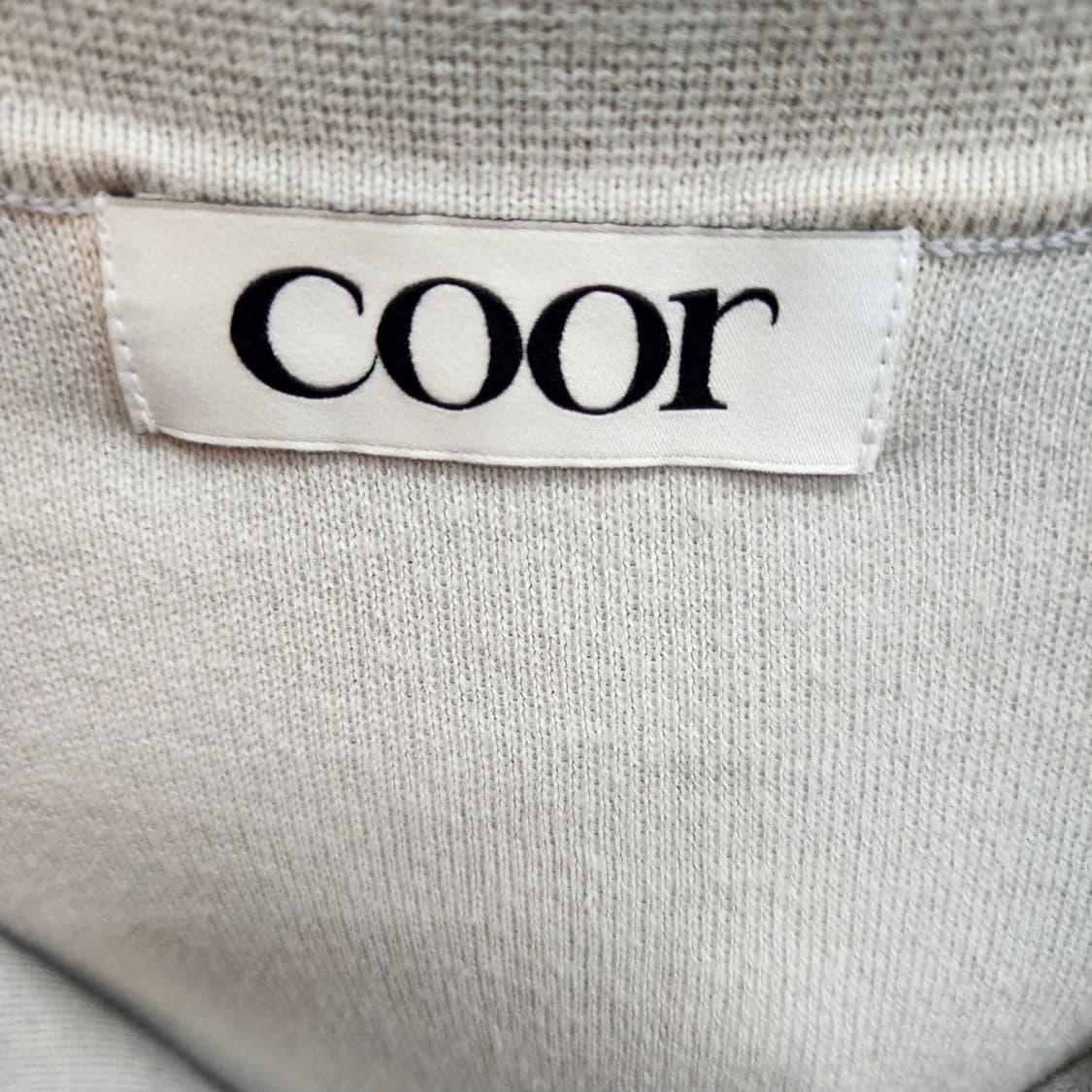 쿠어 coor 코튼 니트 오픈 반팔카라 XL) 상품이미지5