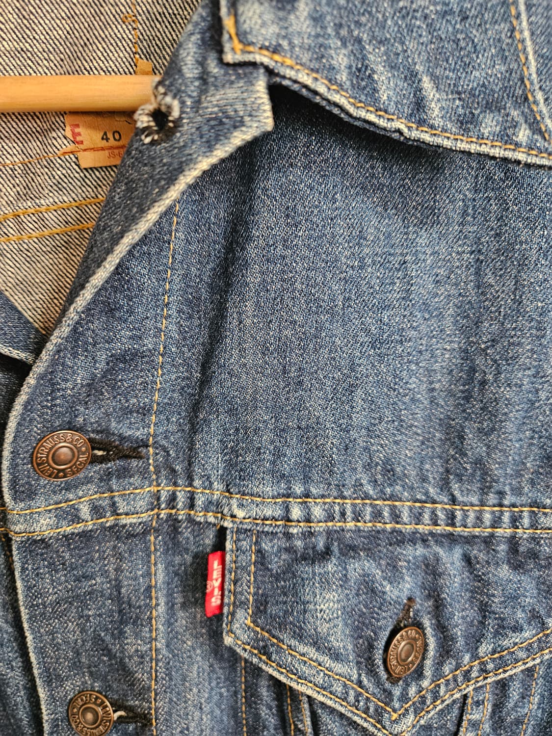 Jp lvc 3세대 청자켓 40 사이즈 리바이스 데님 트러커 상품이미지2