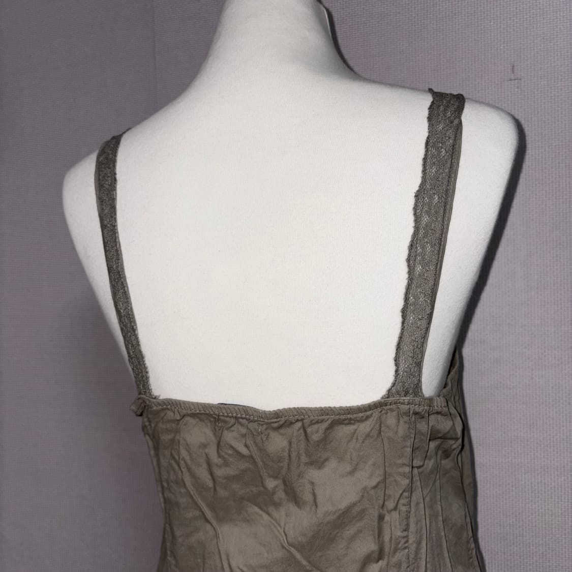 Khaki Lace Sleeveless Dress 상품이미지3