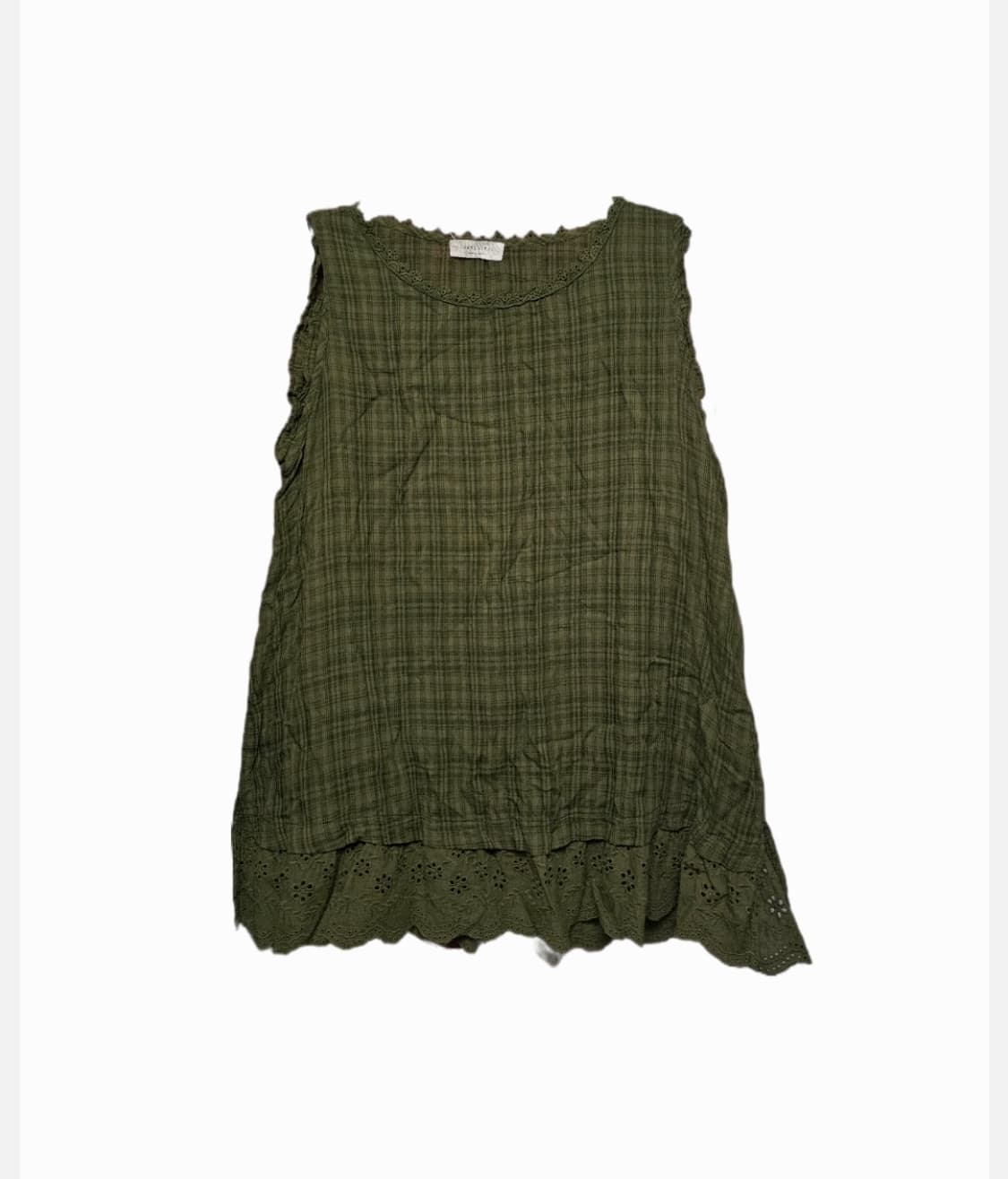 말차 모리 셋업 (체크 블라우스+스커트) 상품이미지1