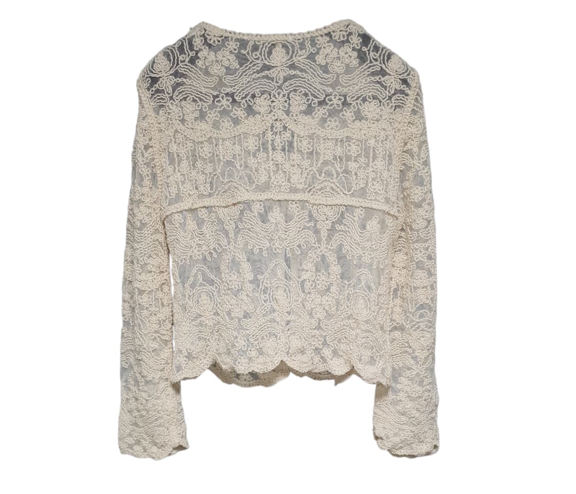 러브앤쇼  에스닉 자수 망사 시스루 버튼가디건 s or s~m 상품이미지3