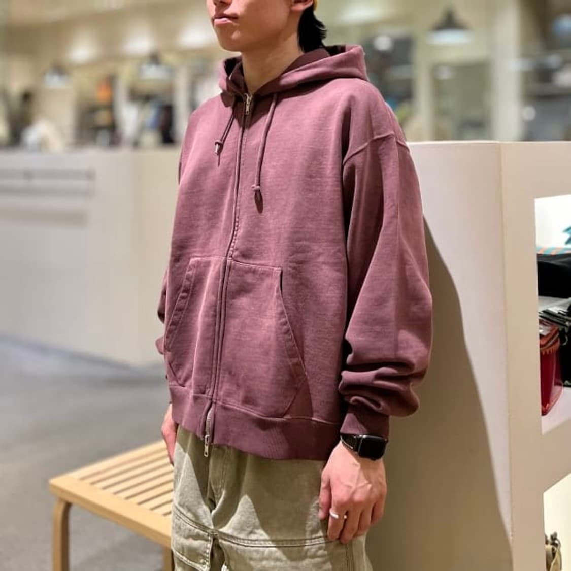 빔즈 BEAMS Faded Full Zip Hoodie 상품이미지5