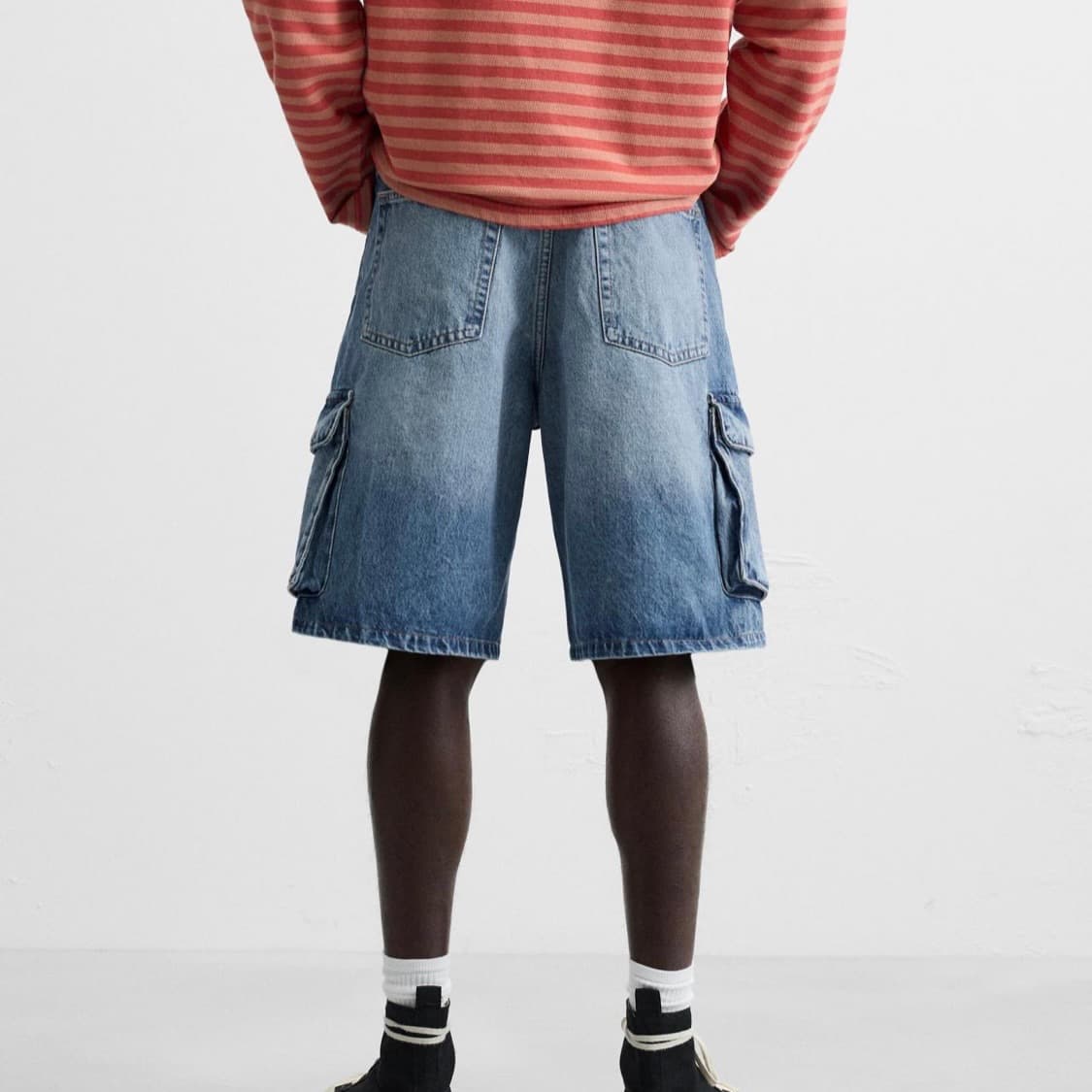 zara 자라 데님 카고 버뮤다 팬츠 상품이미지4