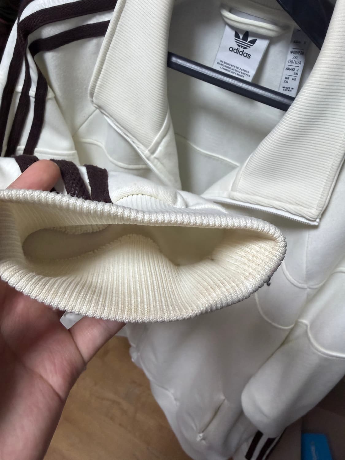 아디다스 져지 베이지 브라운 희귀 2XL 상품이미지4