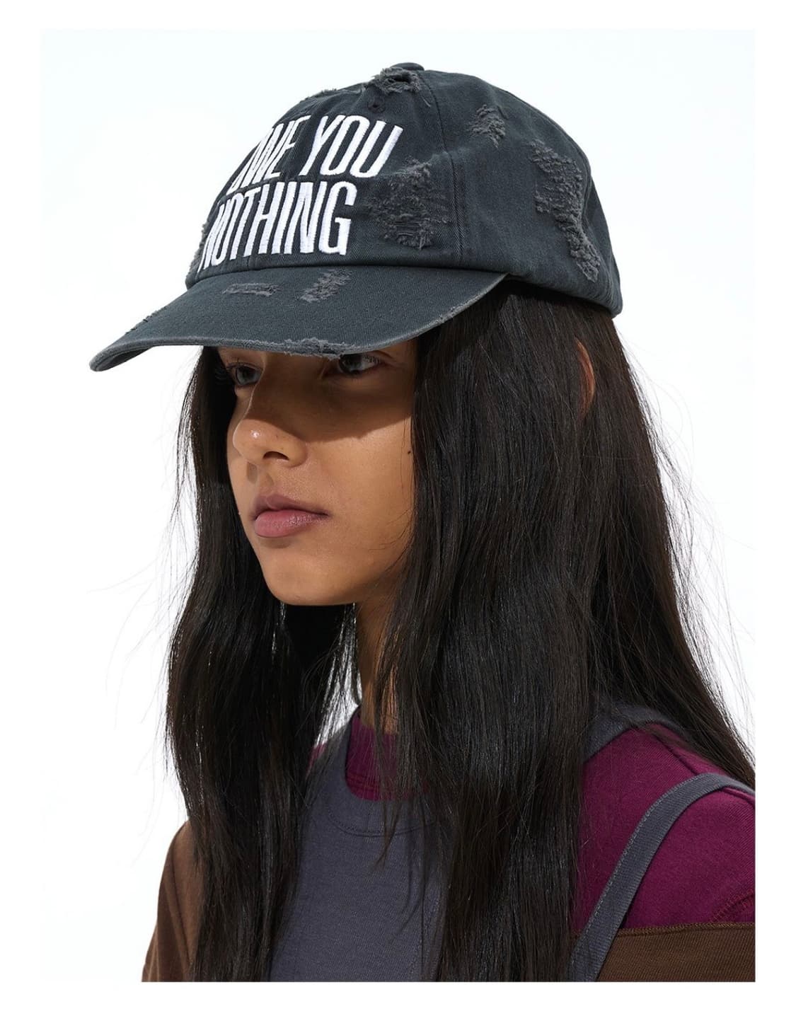 파르티멘토우먼) 레터링 데미지 워싱 볼캡 상품이미지7