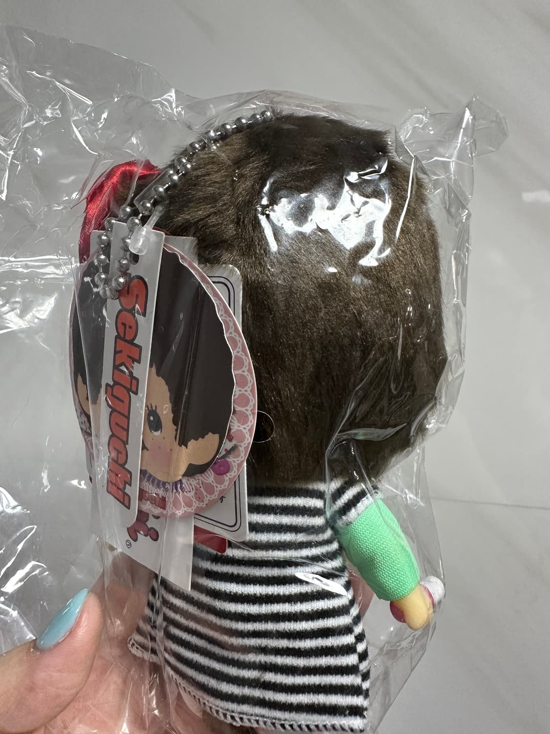 홍콩 몬치치 대두 리본진주 인형 키링 상품이미지3